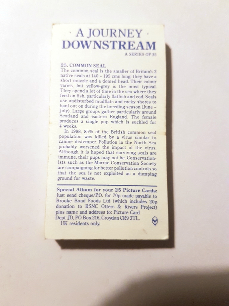 Photo of the back of these A Journey Downstream tea cards