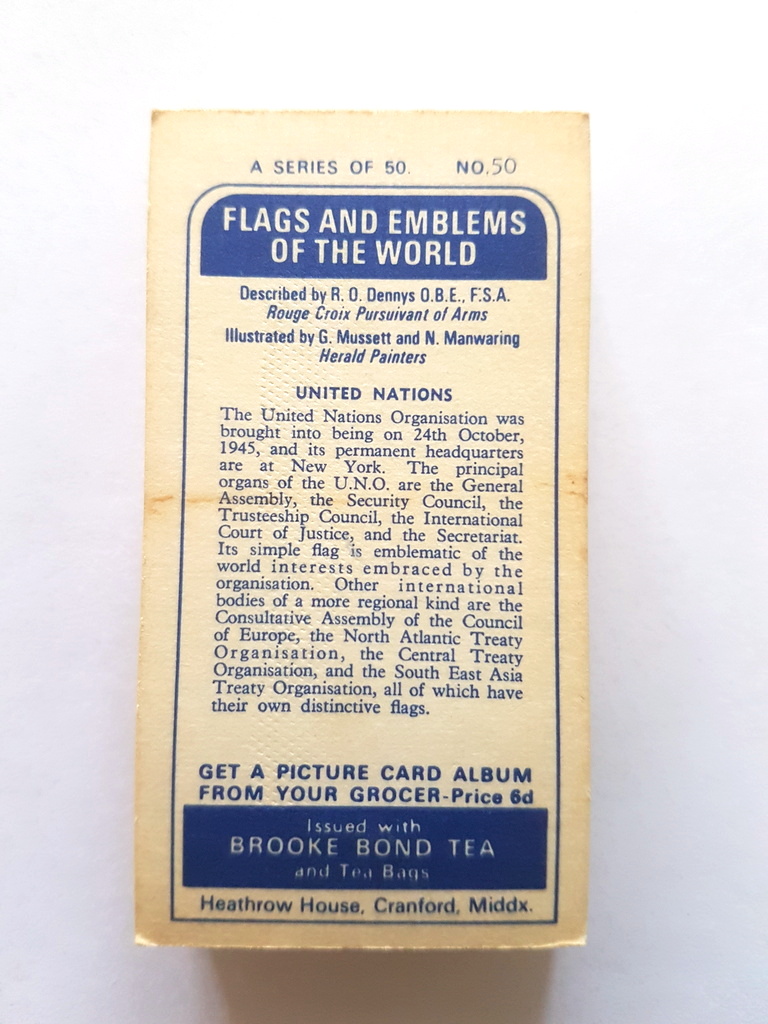 Photo of the back of these Flags and Emblems of the World tea cards