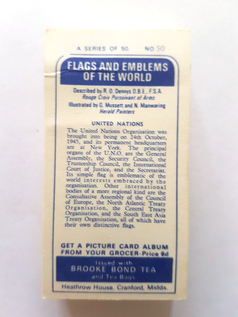 Photo of the back of these Flags and Emblems of the World tea cards