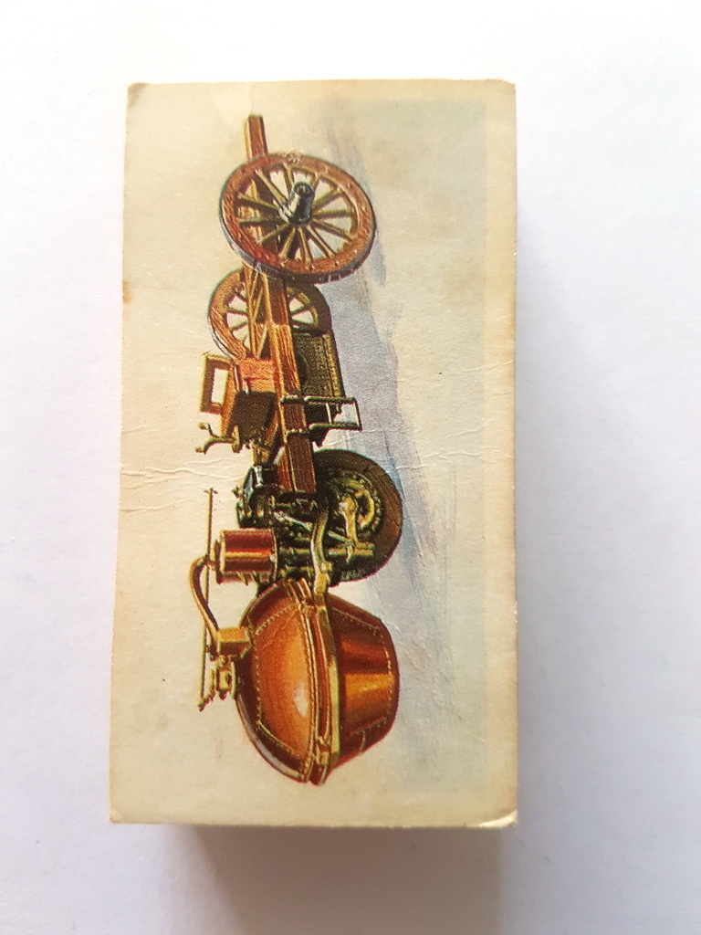 Photo of the front of these History of the Motor Car tea cards