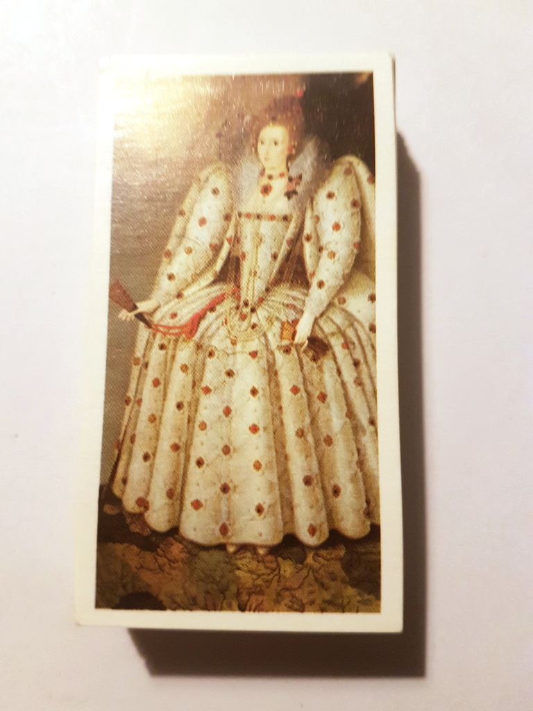 Photo of the front of these Queen Elizabeth I - Queen Elizabeth II tea cards