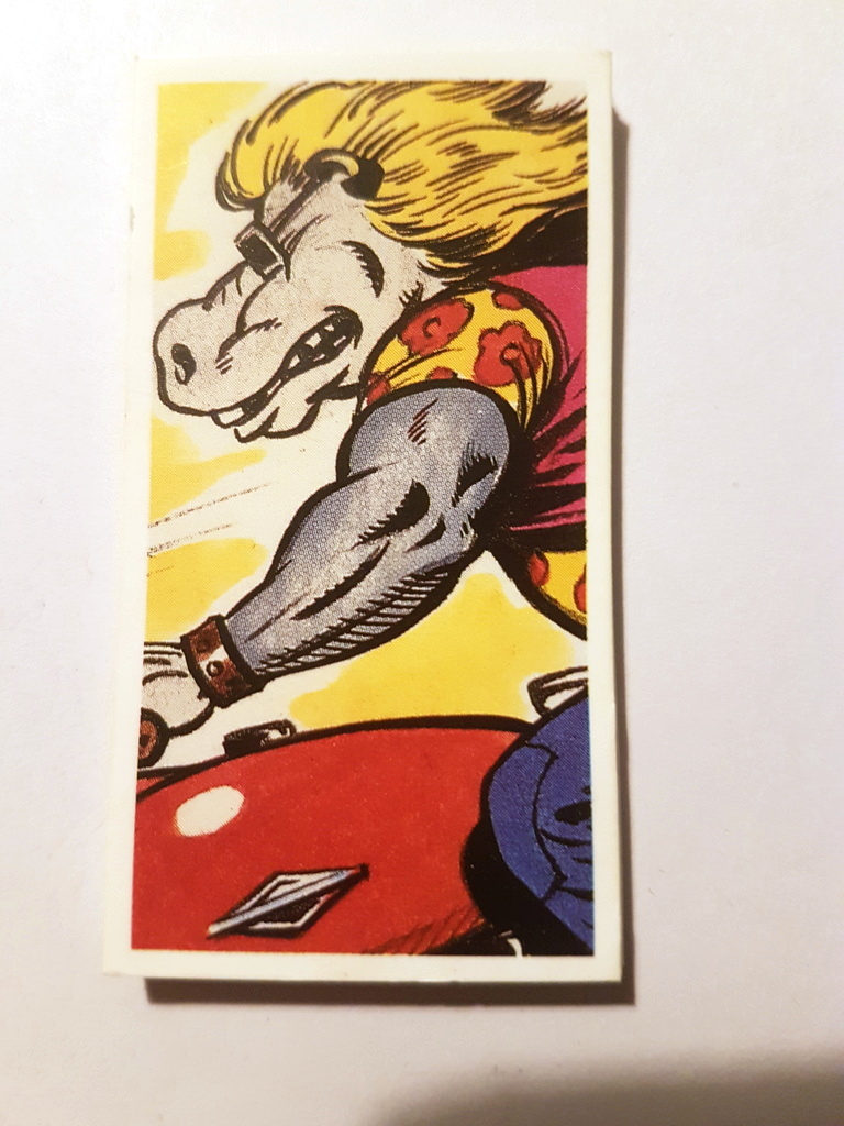 Photo of the front of these Teenage Mutant Hero Turtles tea cards