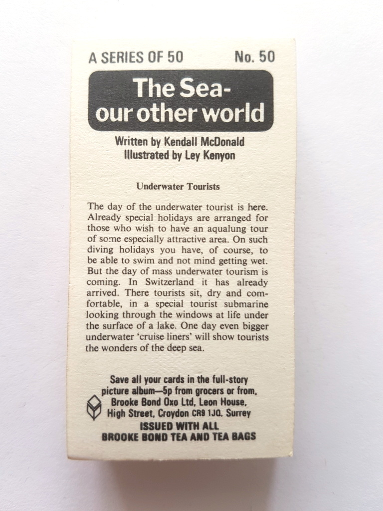 Photo of the back of these The Sea - Our Other World tea cards