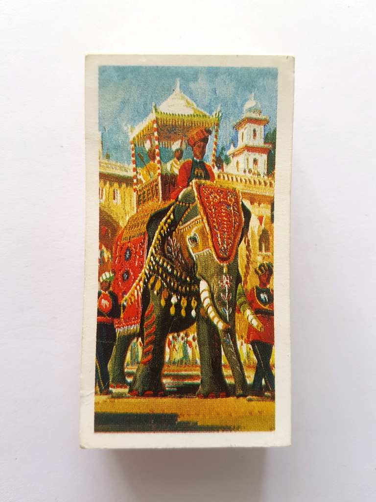 Photo of the front of these Transport Through the Ages tea cards