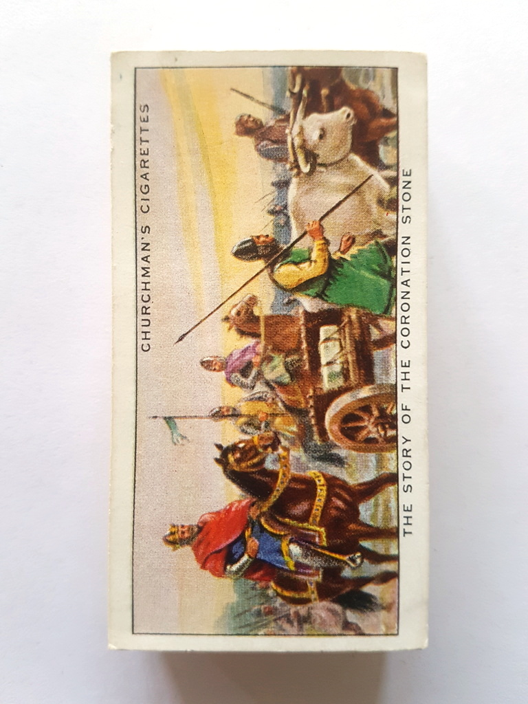 Photo of the front of these The King's Coronation cigarette cards