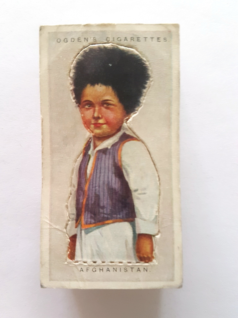 Photo of the front of these Children of All Nations (cut-outs) cigarette cards