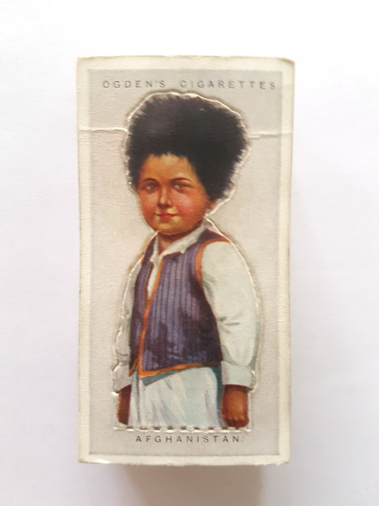 Photo of the front of these Children of All Nations (cut-outs) cigarette cards