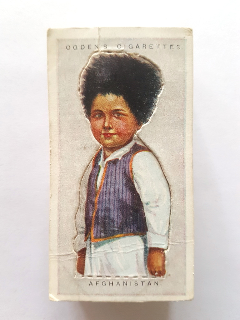 Photo of the front of these Children of All Nations (cut-outs) cigarette cards