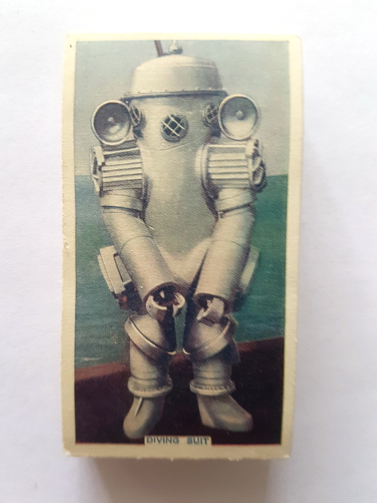 Photo of the front of these This Mechanized Age (1st, with "This surface...") cigarette cards