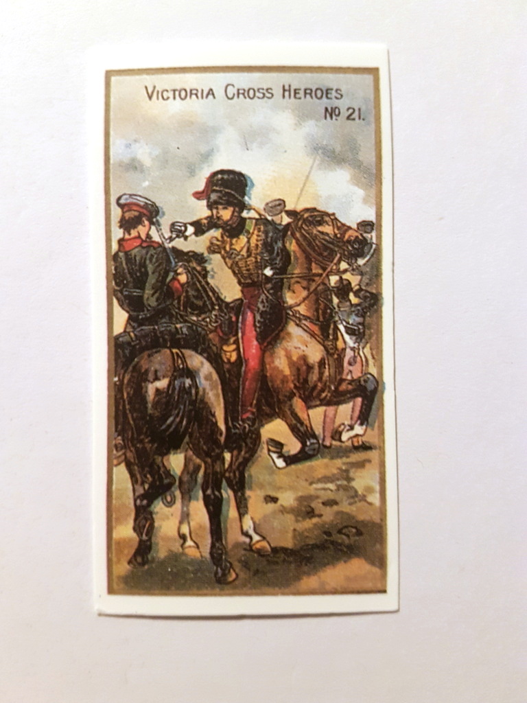 Photo of the front of these Victoria Cross Heroes Nos 21-40 (reprint) cigarette cards