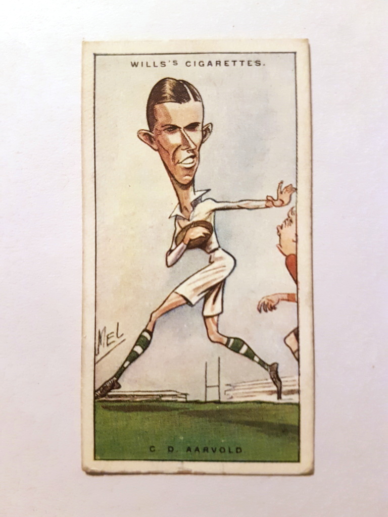 Photo of the front of these Rugby Internationals cigarette cards