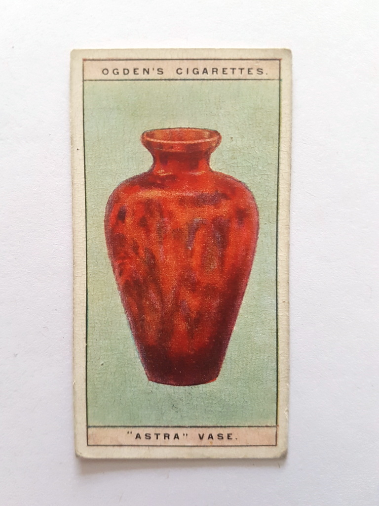 Photo of the front of these Modern British Pottery cigarette cards