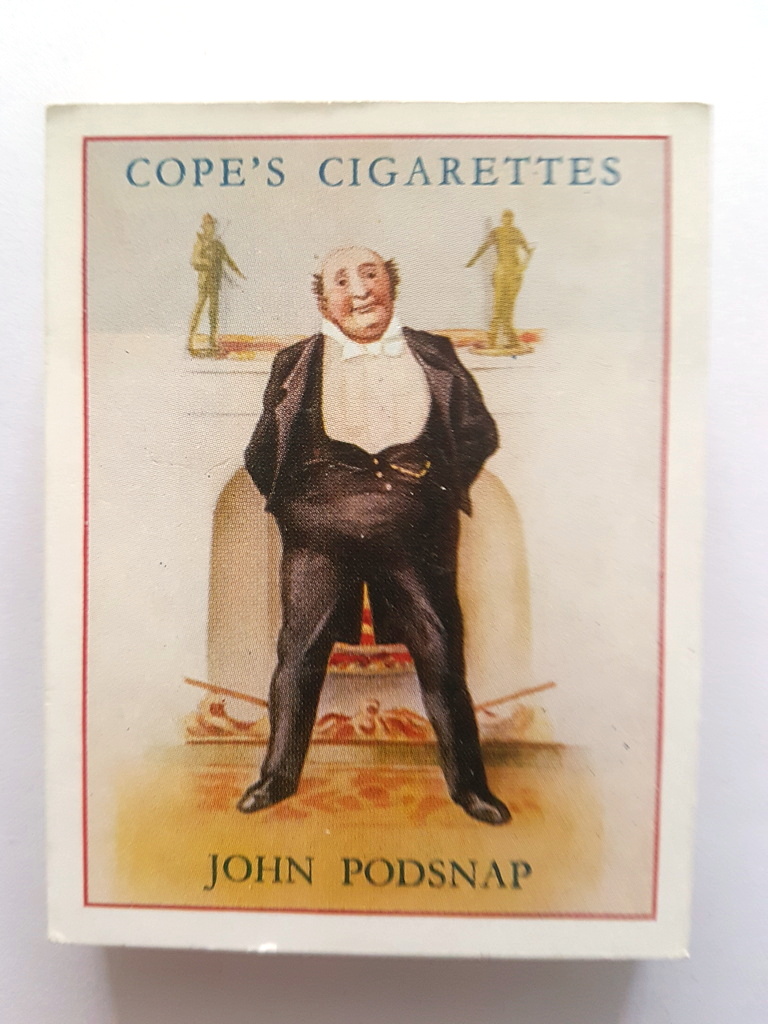 Photo of the front of these Dickens Character Series cigarette cards