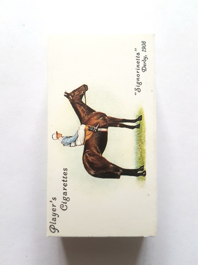 Photo of the front of these Derby and Grand National Winners (reprint) cigarette cards