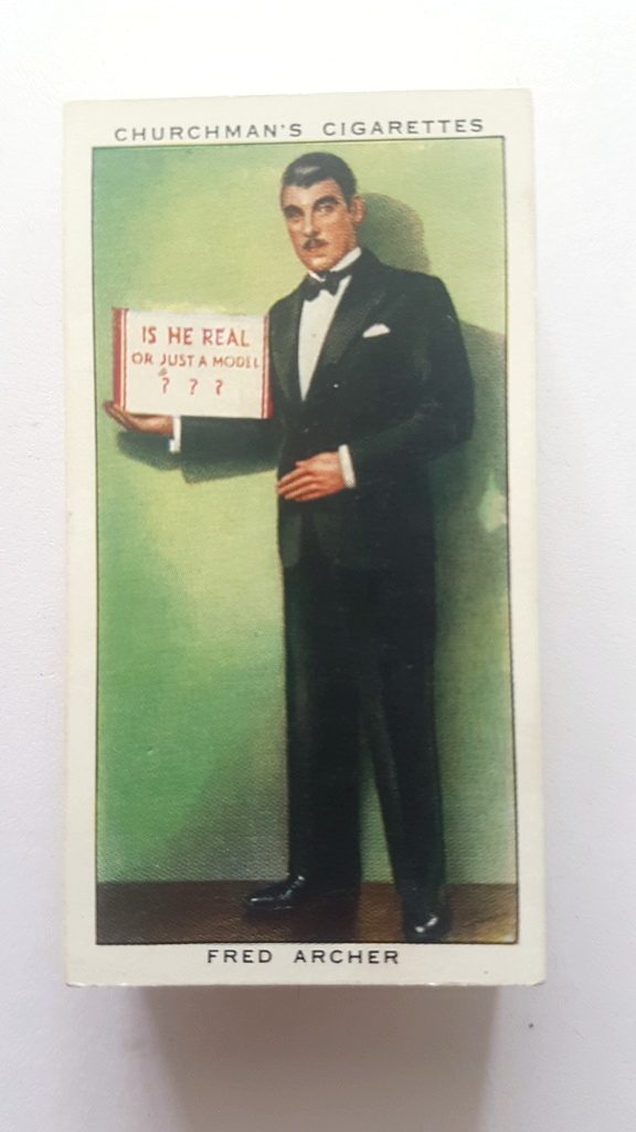 Photo of the front of these In Town To-night cigarette cards