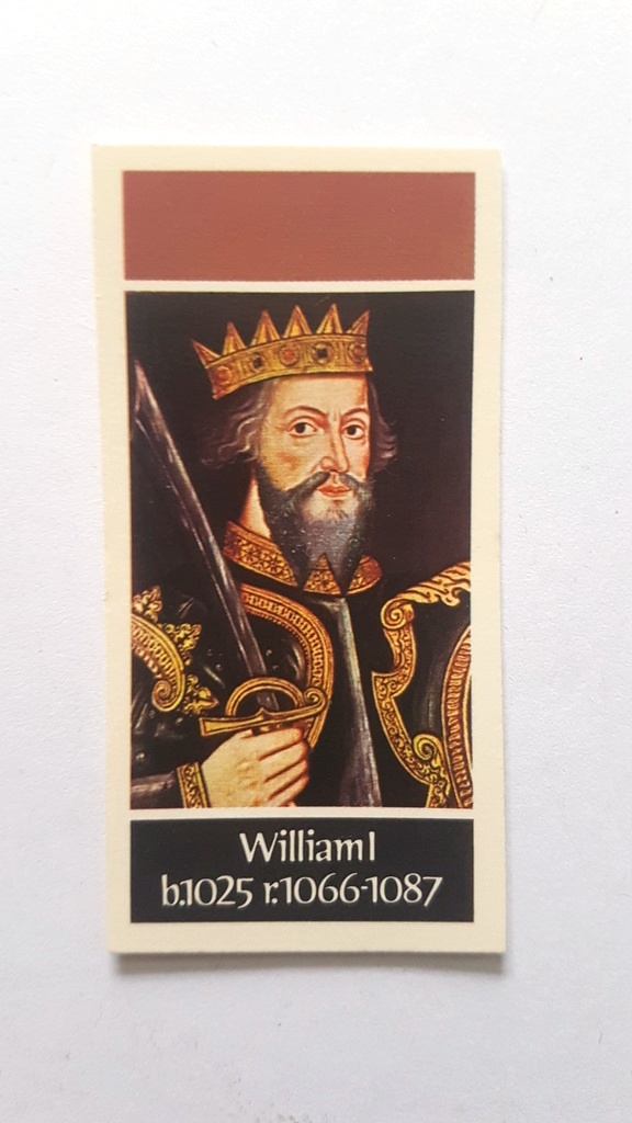 Photo of the front of these Kings & Queens of England cigarette cards
