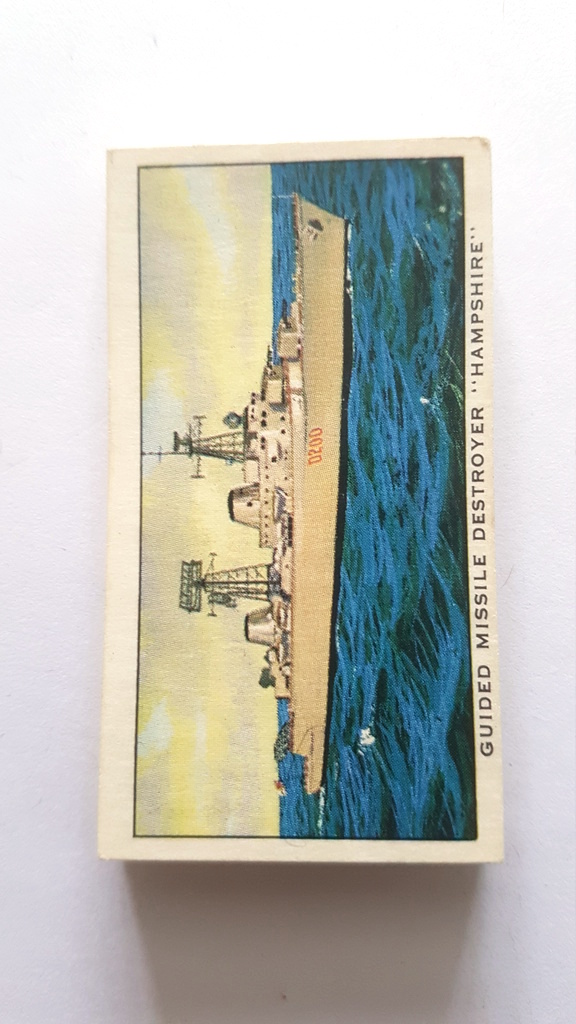 Photo of the front of these Ships of the British Navy trade cards