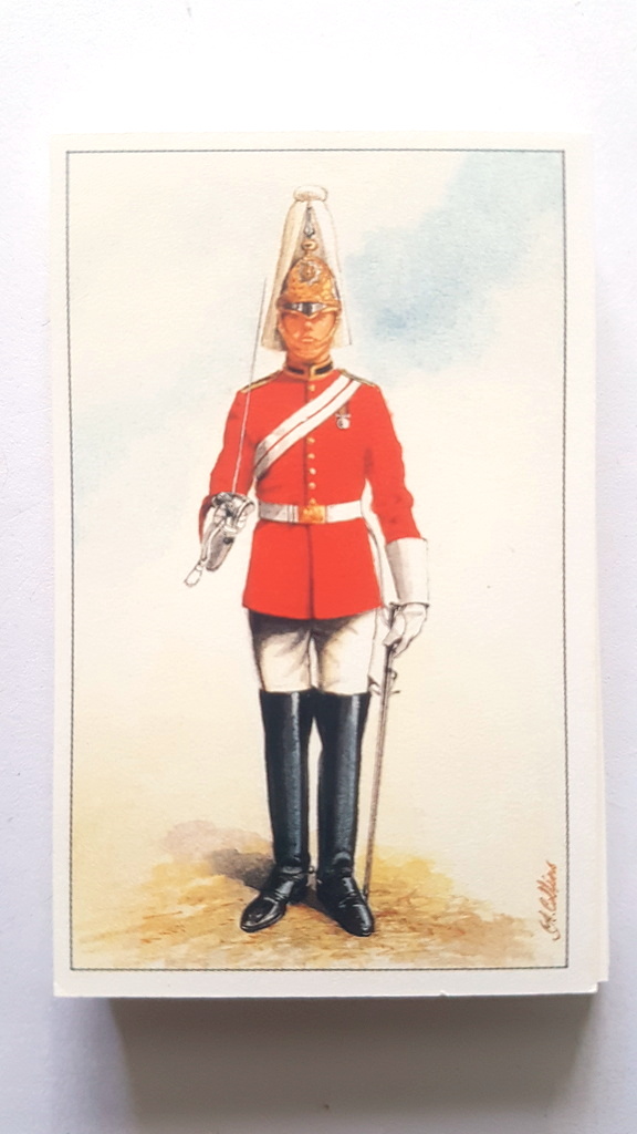 Photo of the front of these British Regiments (2nd, with text) trade cards