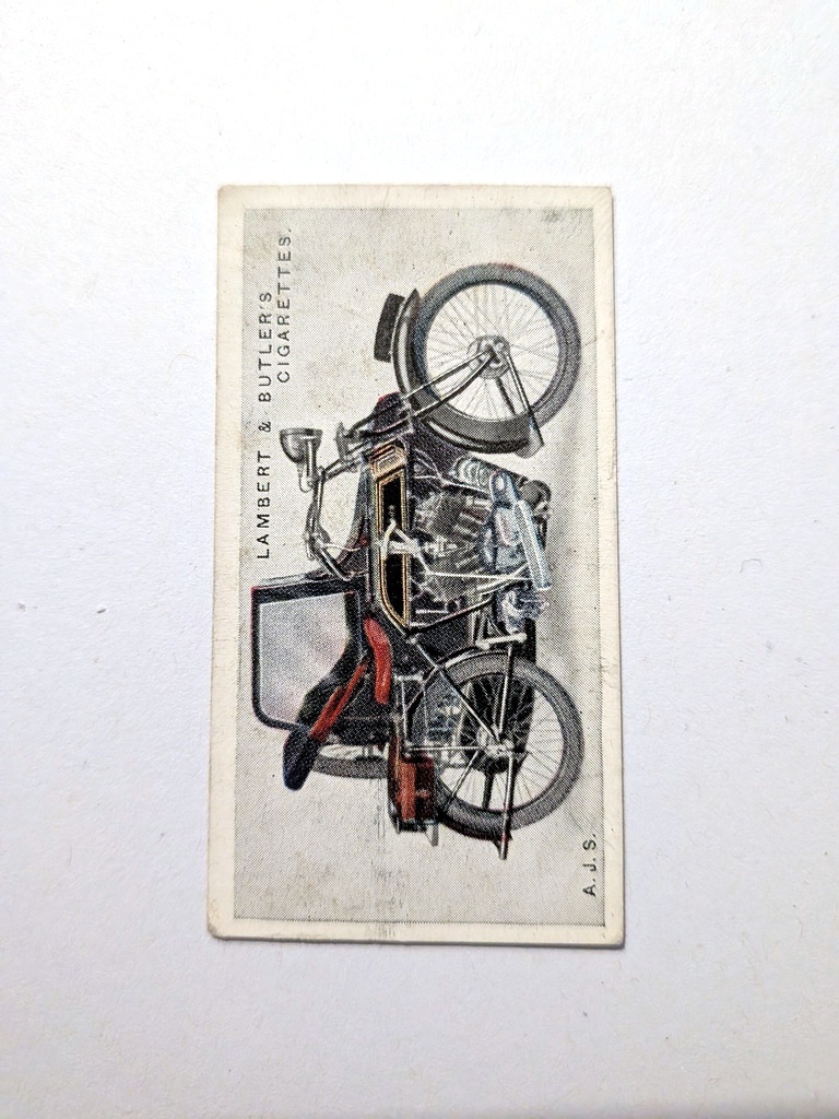 Photo of the front of these Motor Cycles cigarette cards
