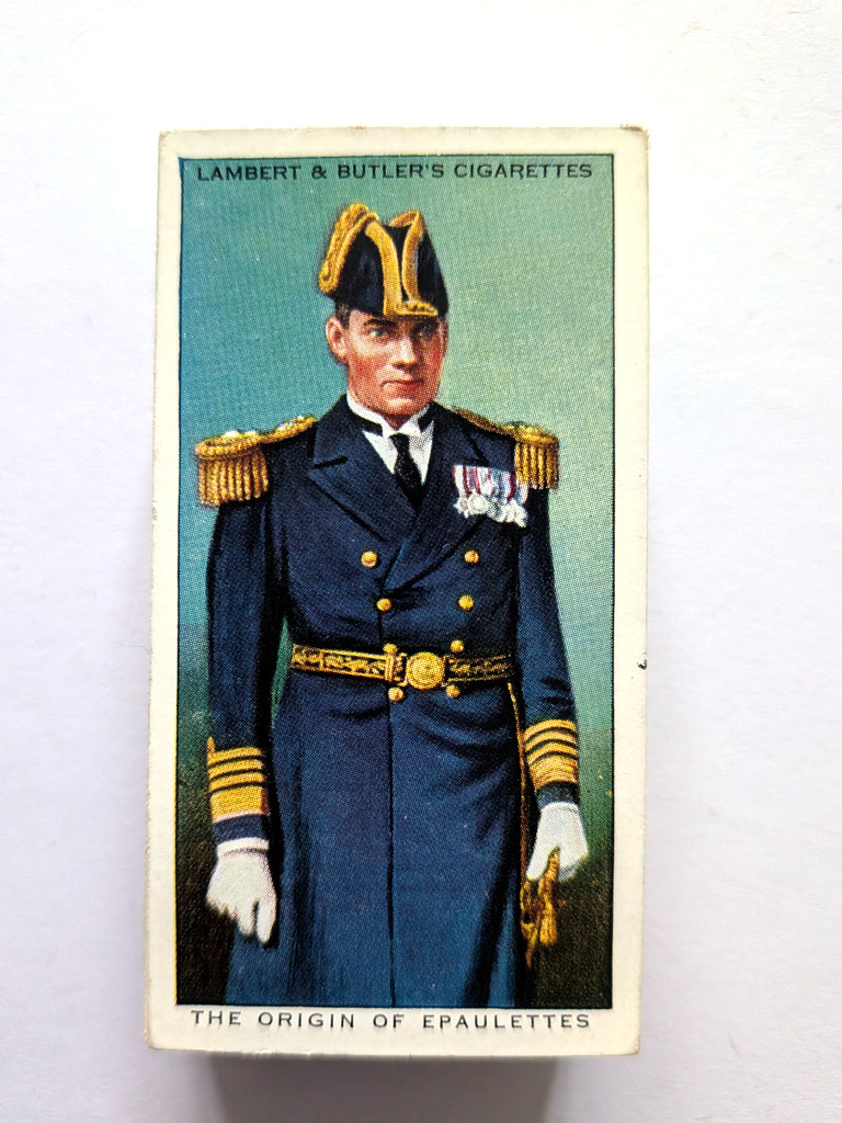 Photo of the front of these Interesting Customs and Traditions of the Navy... cigarette cards