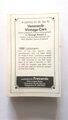 Photo of the back of the set of Veteran & Vintage Cars trade cards
