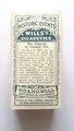 Photo of the back of the set of Historic Events cigarette cards