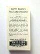 Photo of the back of the set of Army Badges, Past and Present tea cards